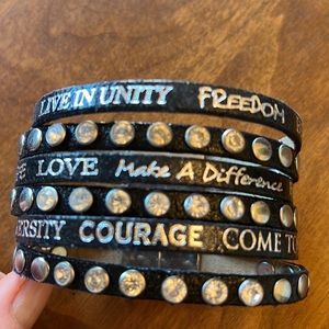 Good Works Black Leather bracelet